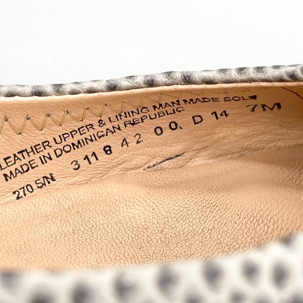 Tory Burch Serena Womens 7M Grey Snake Print Leather Ballet Flats Logo Preppy - Picture 12 of 12